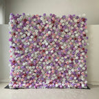 Pink, Purple and White Premium Rose Flower Wall - 258