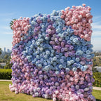 Pink, Blue and Purple Swirl Premium Flower Wall - 212