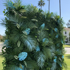 Blue Tropical Premium Greenery Wall - 526
