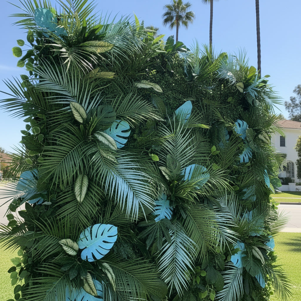 Blue Tropical Premium Greenery Wall - 526