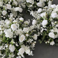 White Wild Rose Babys Breath Greenery Premium Flower Ball - 1061