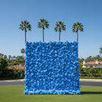 Bright Blue Wild Rose Flower Wall - 237