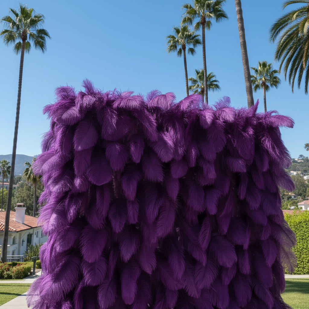 Purple Feather Wall - 081