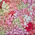 Dripping Pink, White and Lavender Premium Flower Wall Backdrop - 263