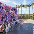 Premium Pink, White and Purple Swirl Premium Flower Wall - 350