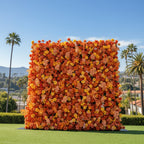 All Orange Premium Wild Rose Flower Wall - 195