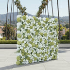 White Rose Green Hydregenda Premium Flower Wall - 288