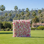 Blush, Pink and White Rose Cherry Blossom Premium Flower Wall - 257