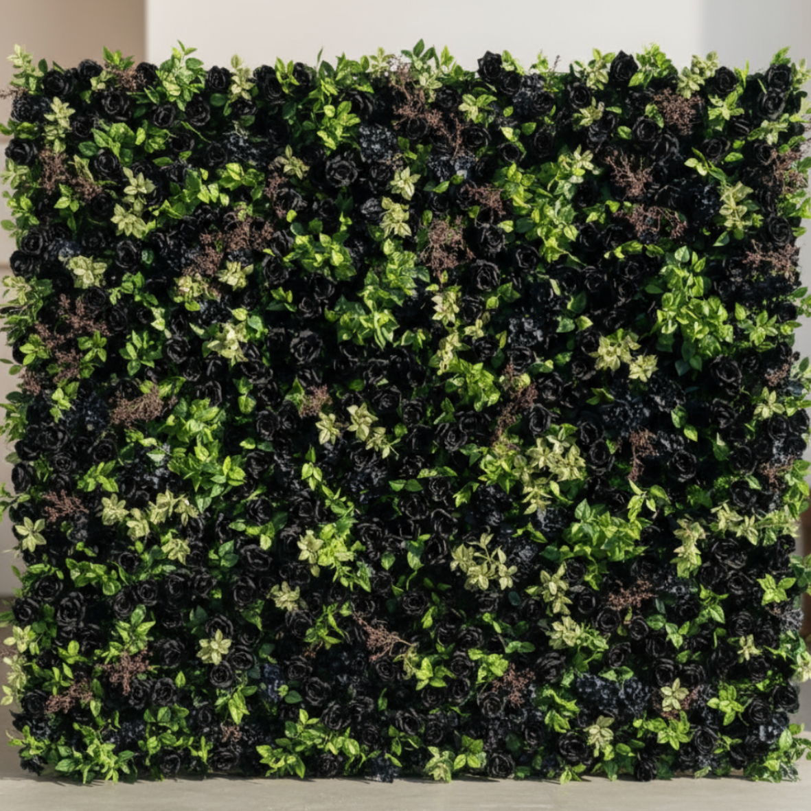 Black Greenery Premium Flower Wall Backdrop - 536