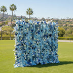 Into The Meadow Dripping Blue & White Flower Wall - 284