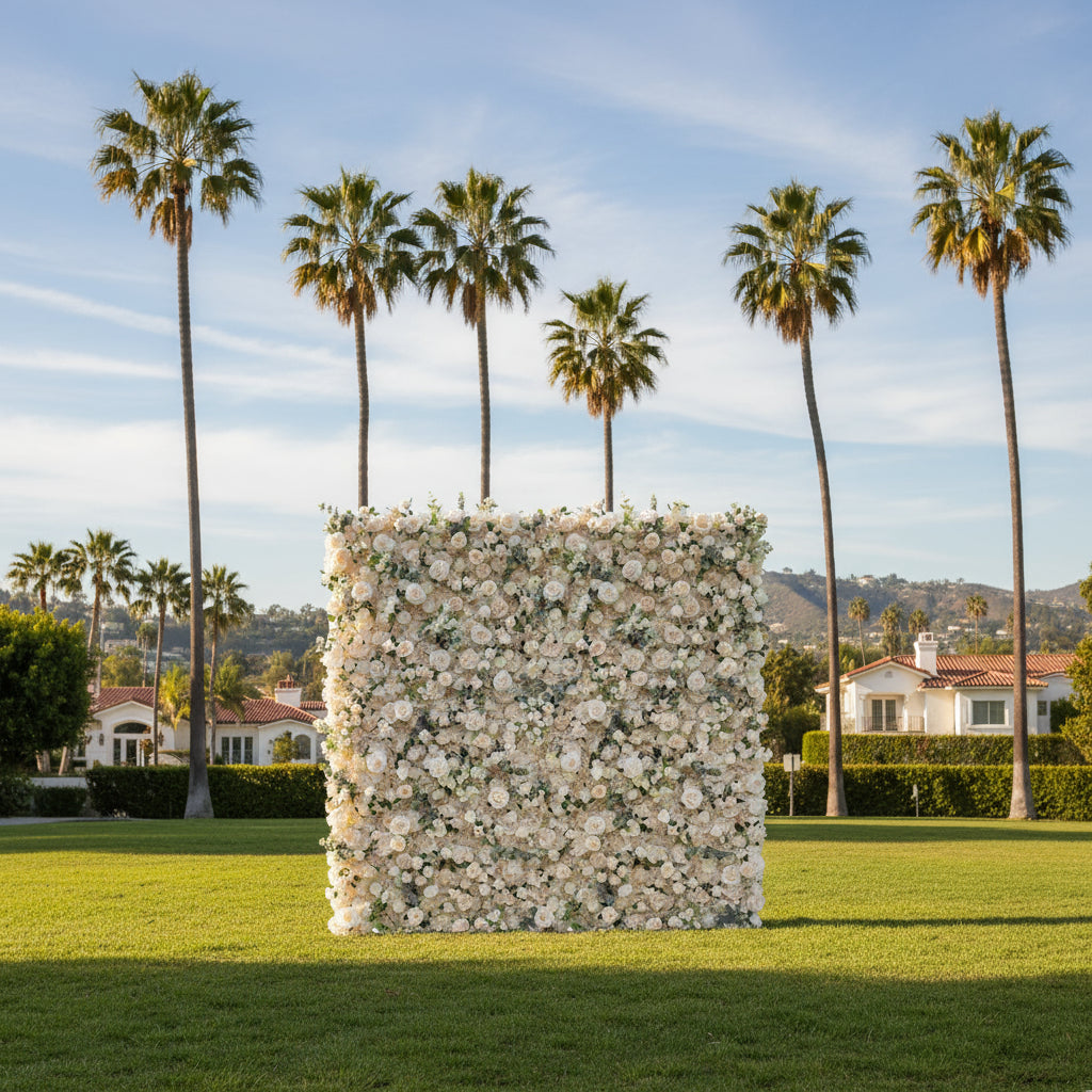 Blush Cream Premium Rose Flower Wall - 161