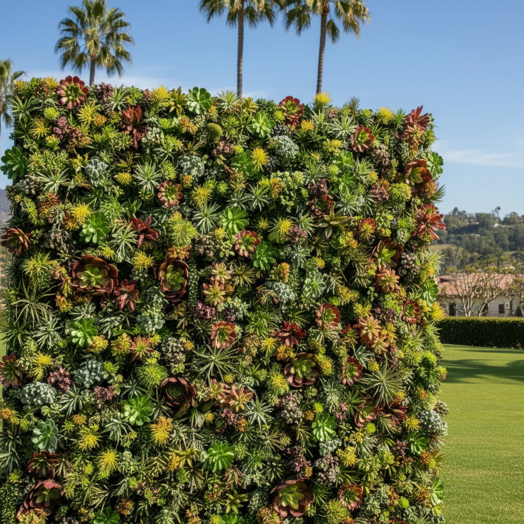 Dark Wetland Greenery Premium Flower Wall - 530