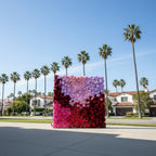 Pink, Purple and Red Premium Rose Flower Wall - 326