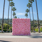 Pink & Peach Wild Rose Premium Flower Wall - 225