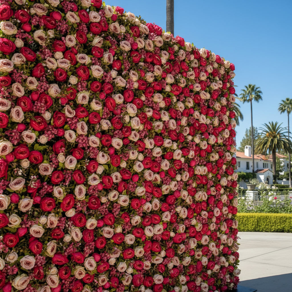 Light & Dark Pink Peony Flower Wall - 173