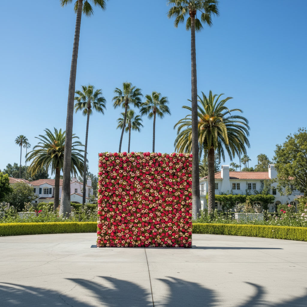 Light & Dark Pink Peony Flower Wall - 173