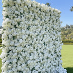 White Wild Rose Greenery Premium Flower Wall - 320