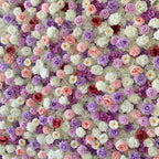 Pink, Purple and White Premium Rose Flower Wall - 258