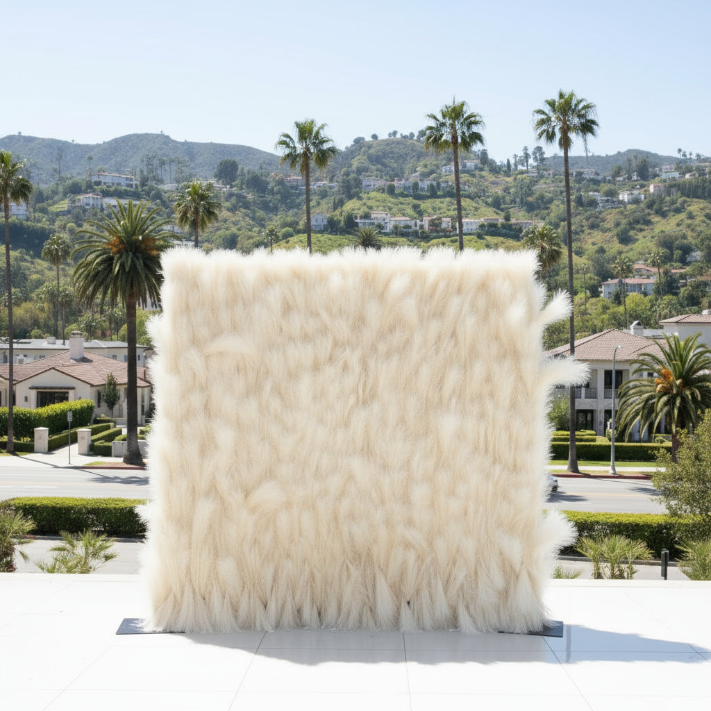 Cream Pampas Grass Premium Floral Wall - 265