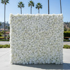 Classic White Rose Hydrenga Flower Wall - 001