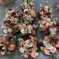Brown, Tan and Blue Premium Flower Ball - 1065