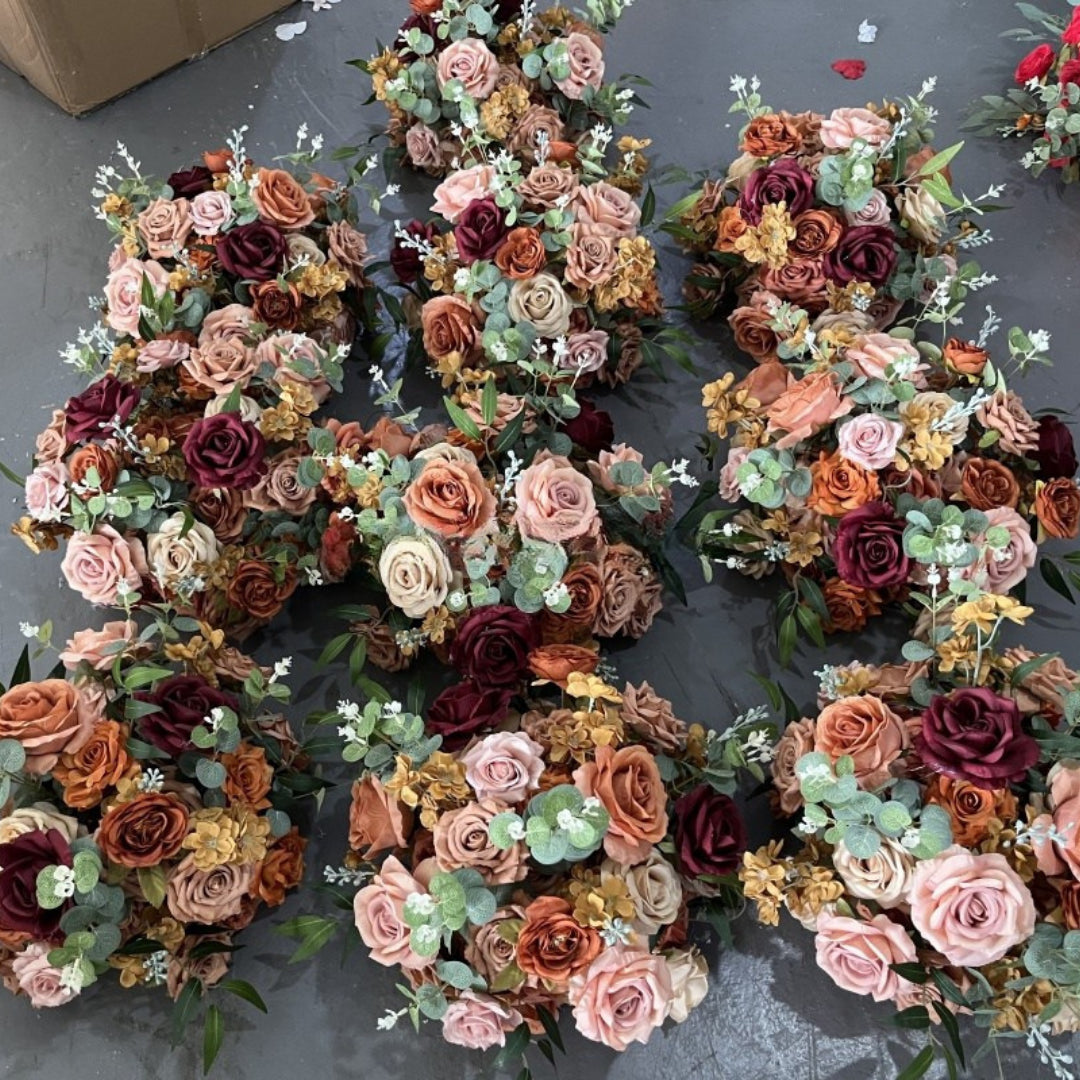 Brown, Tan and Blue Premium Flower Ball - 1065