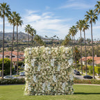 Into the Meadow Yellow Cream Rose Flower Wall - 050
