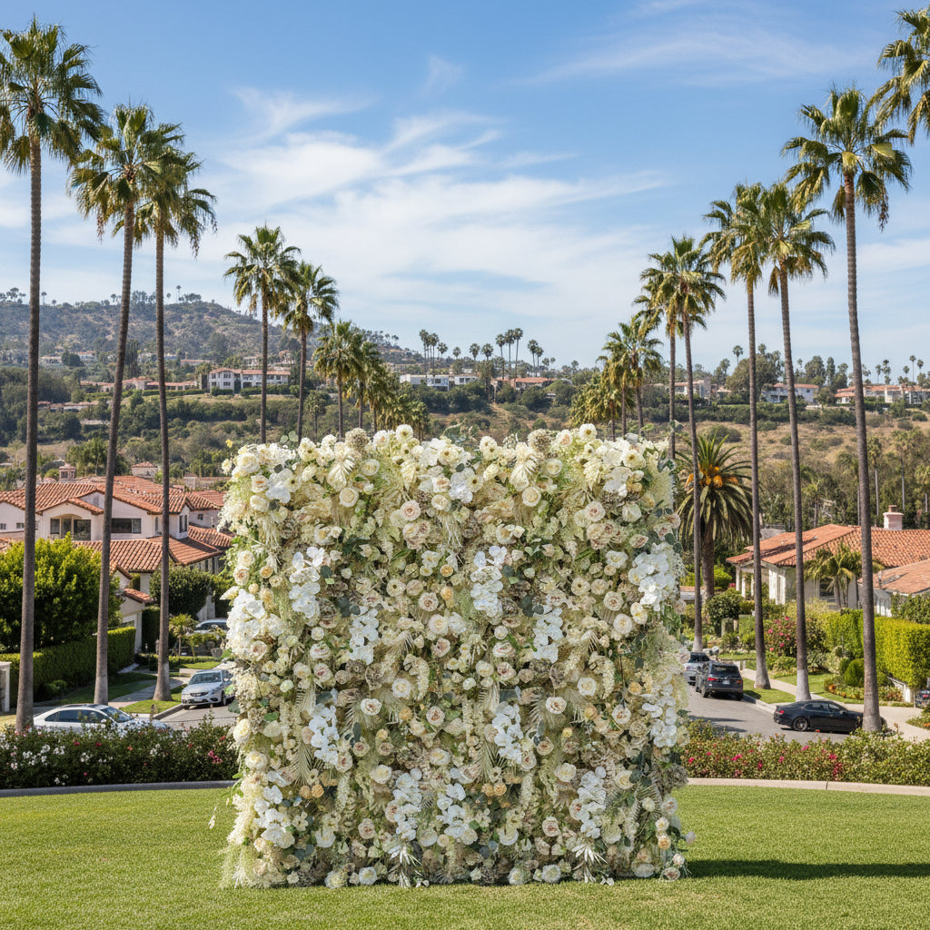 Into the Meadow Yellow Cream Rose Flower Wall - 050