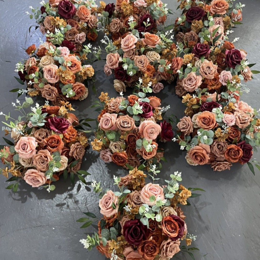 Brown, Tan and Blue Premium Flower Ball - 1065