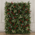 Deluxe Red and Greenery Premium Flower Wall - 296