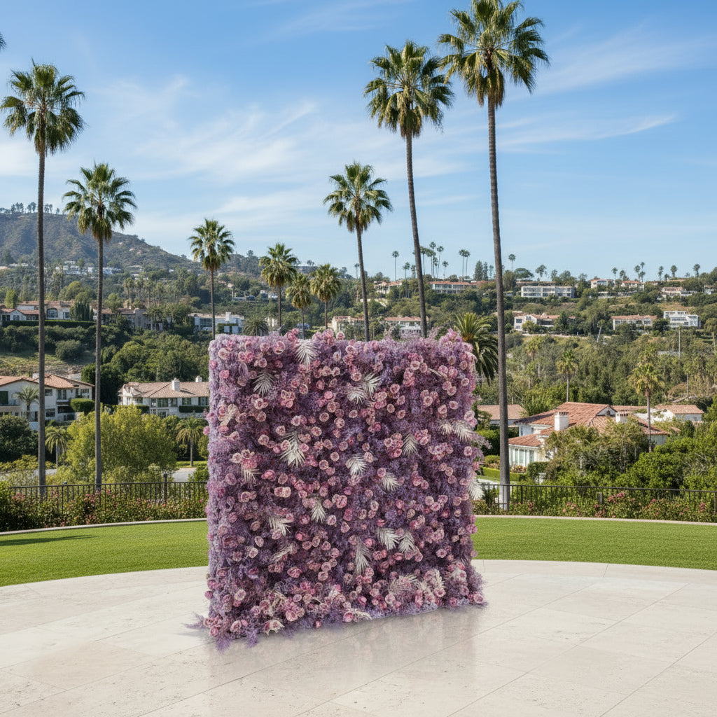 Into The Meadow Lavender Rose Flower Wall - 054