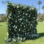 Into The Meadow Greenery Blue Rose Flower Wall - 055