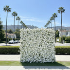 Deluxe Wild White and Greenery Premium Flower Wall- 087