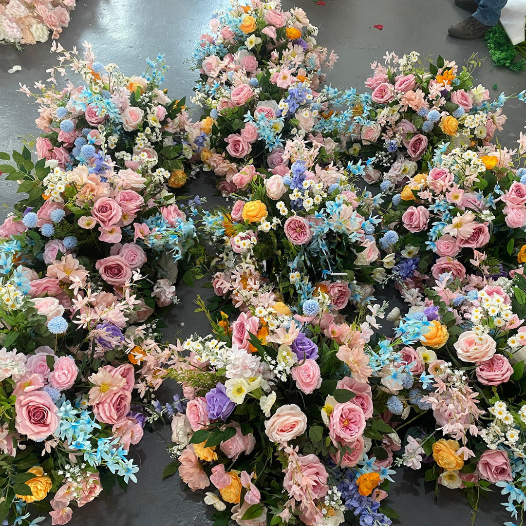Pink, Blue, Purple and Yellow Premium Flower Ball - 1058