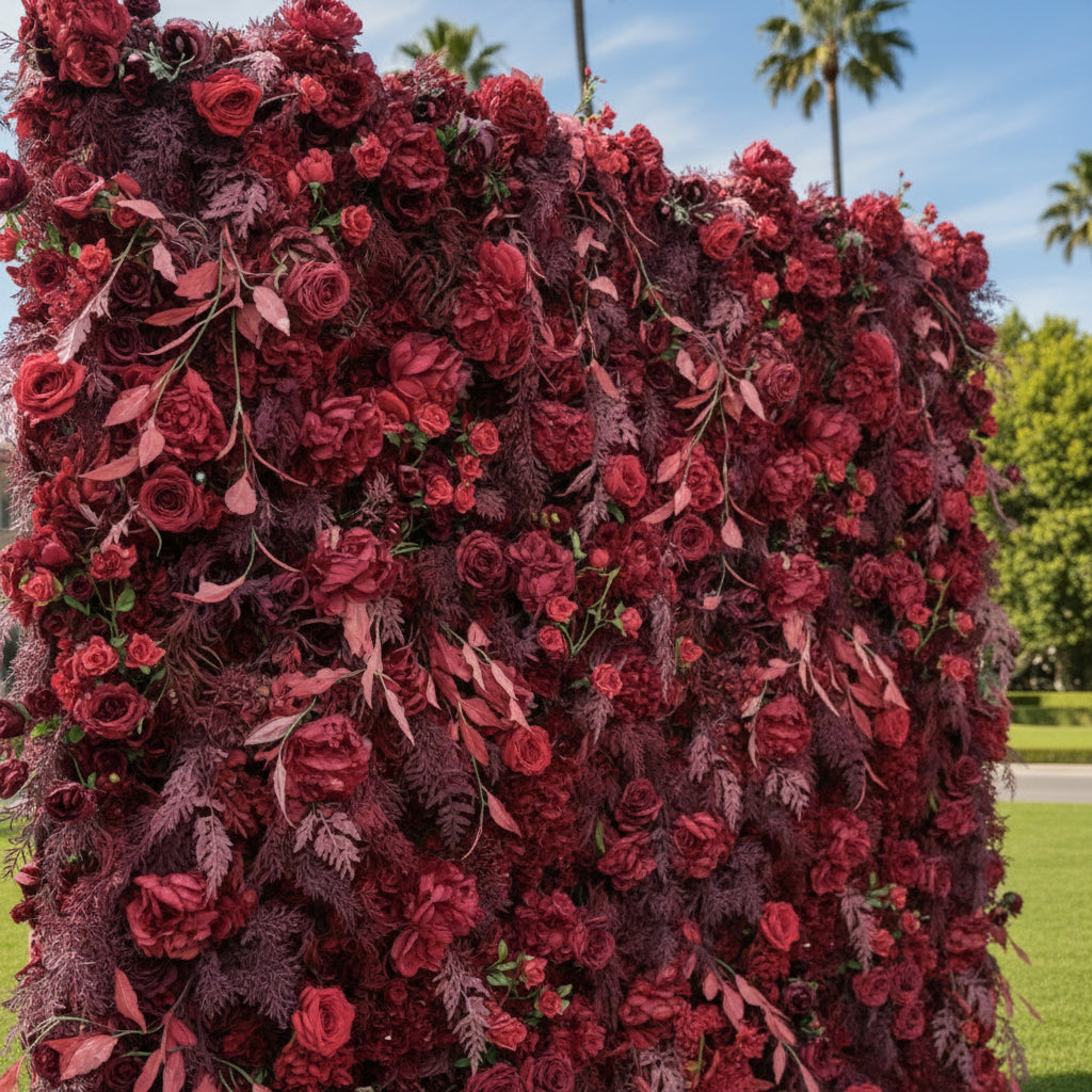 Into The Meadow Red Rose Flower Wall - 052