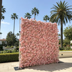 Light Pink & Tan Wild Rose Premium Flower Wall - 271