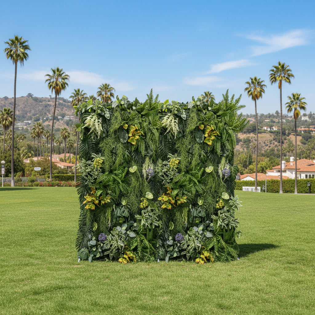 Wild Tropical Mossy Fern Premium Greenery Wall - 532