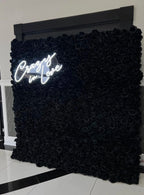 Deluxe Black Wild Rose Flower Wall - 024
