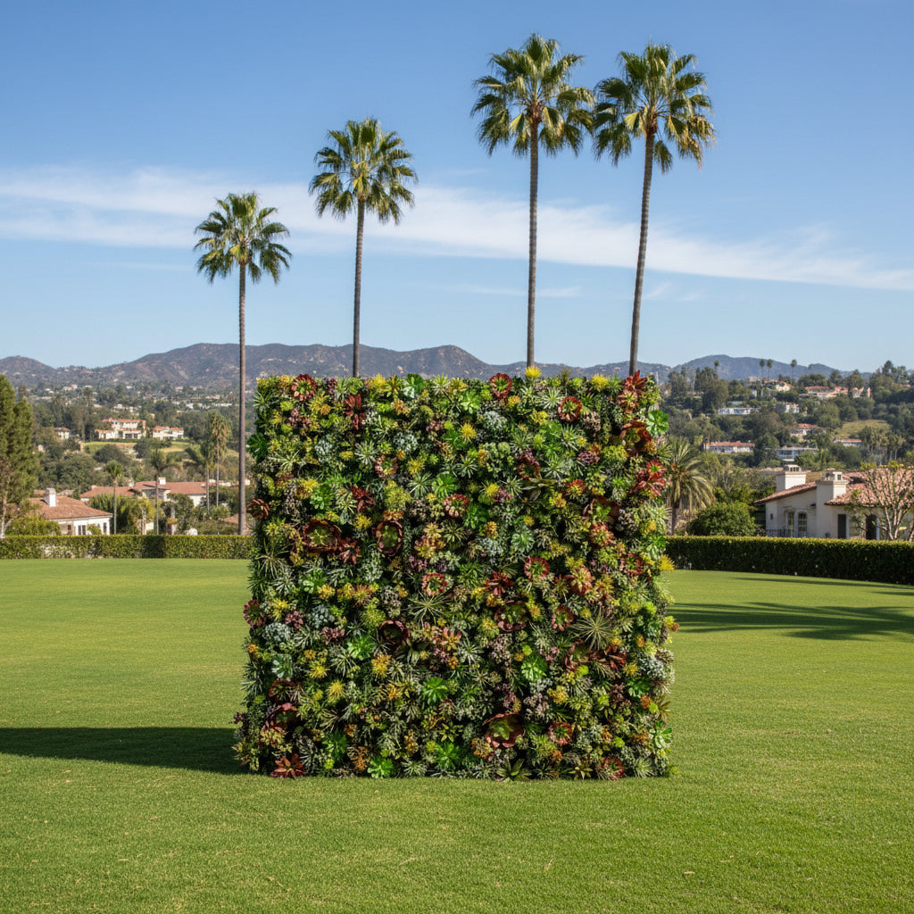 Dark Wetland Greenery Premium Flower Wall - 530