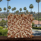 Brown, Tan and Cream Premium Wild Rose Flower Wall - 290