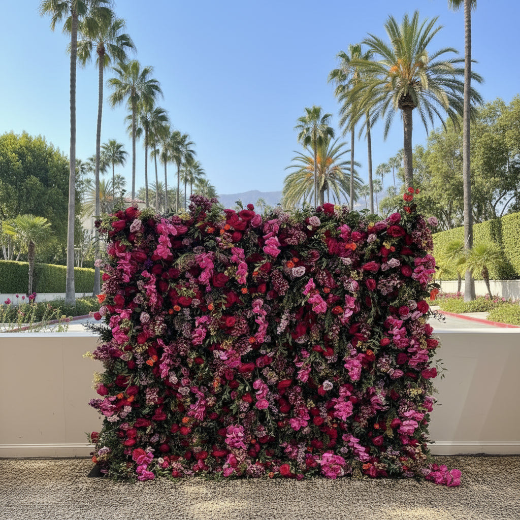 Dripping Fuchsia Premium Flower Wall - 137