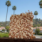 Brown, Tan and Cream Premium Wild Rose Flower Wall - 290