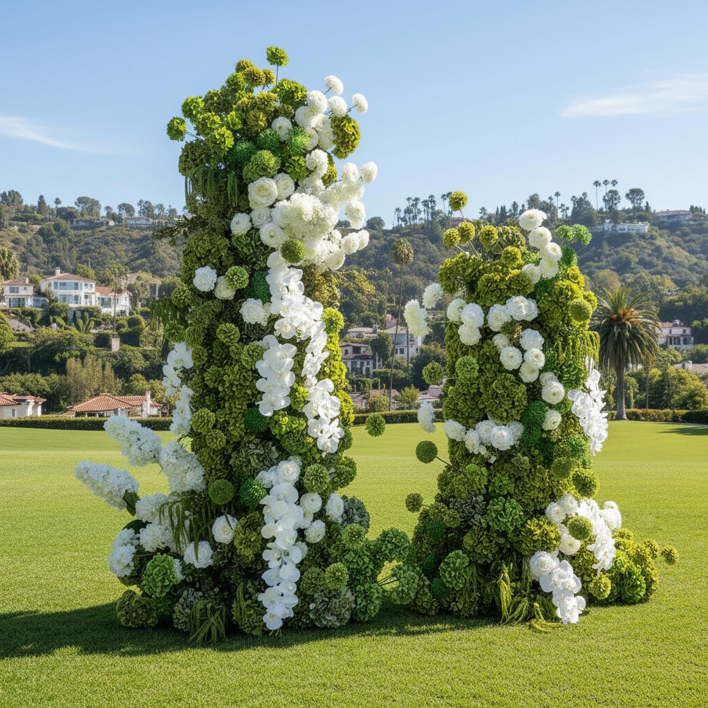 Greenery White Ivory Premium 3 Piece Arch Set - 4589