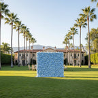 Light Blue Rose & Babys Breath Flower Wall - 334