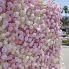 Light Pink Cream Premium Rose Flower Wall - 099