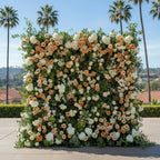 Brown, Tan and Cream Greenery Premium Flower Wall Backdrop - 277