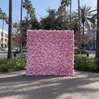 Pink & Peach Wild Rose Premium Flower Wall - 225