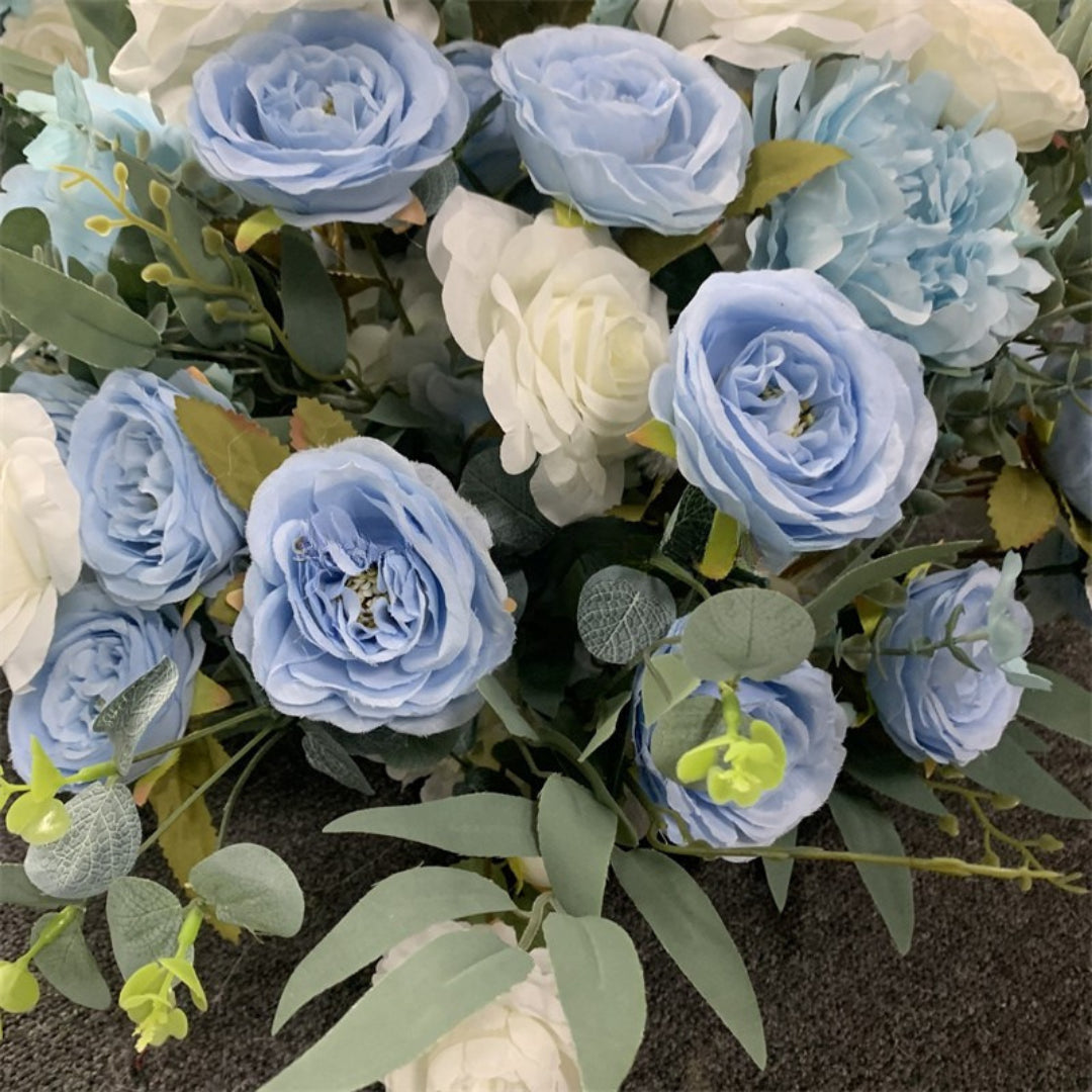 Light Blue & White Premium Flower Ball - 1042