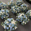 Light Blue & White Premium Flower Ball - 1042