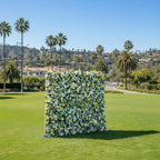 Yellow & Blue Greenery Premium Flower Wall - 322